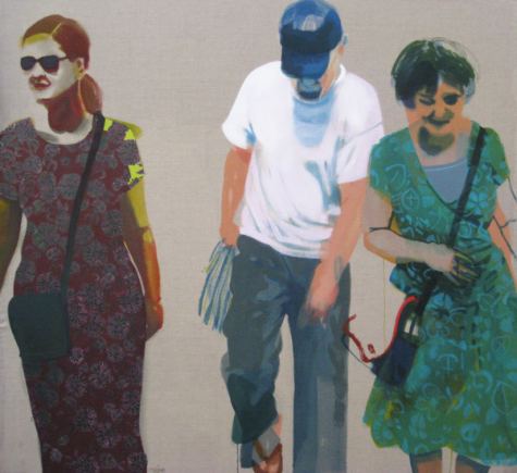 Strampelnd, 2010, 120 x 130 cm